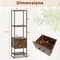 Space-Saving 5-Tier Narrow Bookcase with 4 Open Shelves and Hidden Storage Drawer